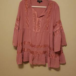 Flowy pink blouse
